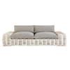 3- Sitzer Rattan-Gartensofa, hellgrau